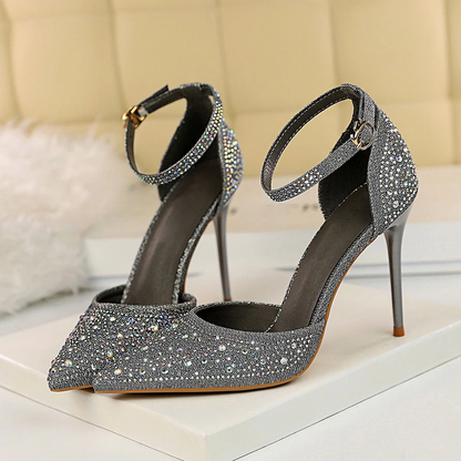 Funki Findz | Shoes | Women's Shiny Rhinestone Designer Heels