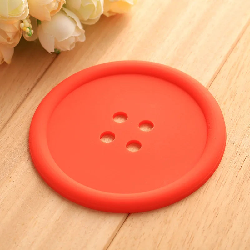 Funki Findz | Coasters | Button Shaped Silicone Coasters 5 Pcs