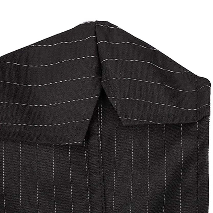 Funki Findz | Lingerie | Women's Black Pin Striped Zip Up Corset
