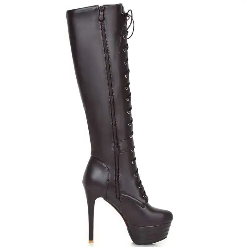 Funki Findz | Boots | Women's Knee-High Chic High Stiletto Boot