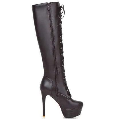 Funki Findz | Boots | Women's Knee-High Chic High Stiletto Boot