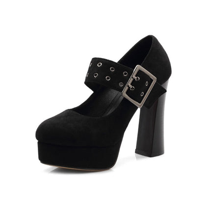 Funki Findz | Shoes | Women's Rivet Strap Platform Mary Janes