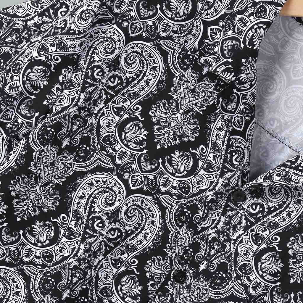 Funki Findz | Shirts | Men's Floral Hipster Short Sleeve Dress Shirt