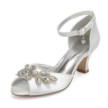 Funki Findz | Shoes | Women's Satin Crystal Wedding Sandals