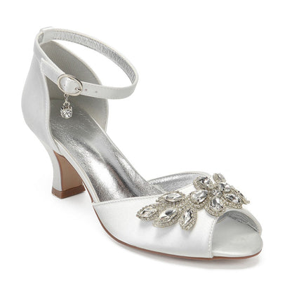 Funki Findz | Shoes | Women's Satin Crystal Wedding Sandals