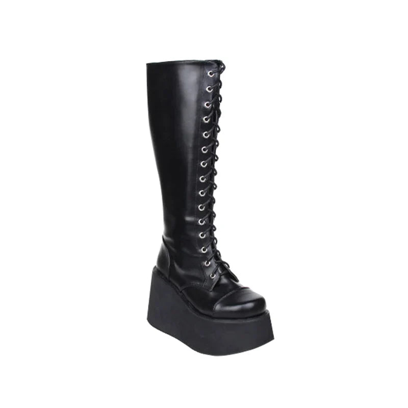 Funki Findz | Boots | Women's Punk Motorcycle Platform Boots