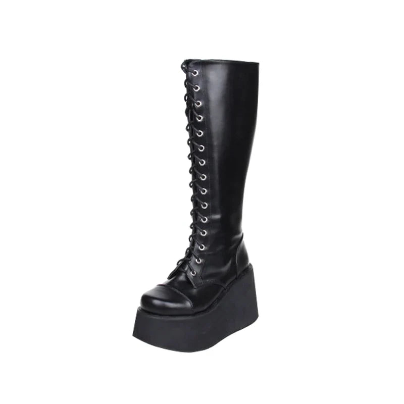 Funki Findz | Boots | Women's Punk Motorcycle Platform Boots