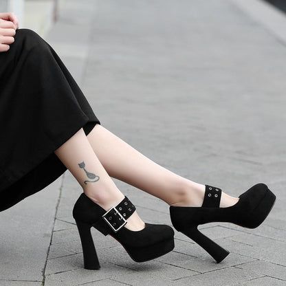 Funki Findz | Shoes | Women's Rivet Strap Platform Mary Janes