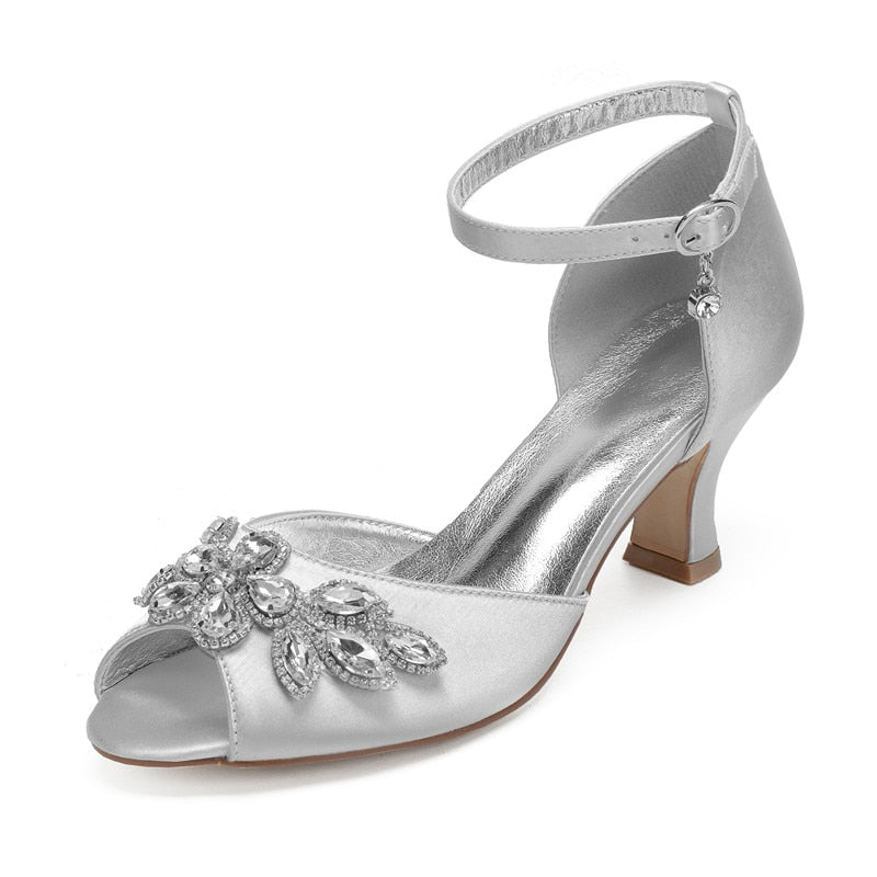 Funki Findz | Shoes | Women's Satin Crystal Wedding Sandals