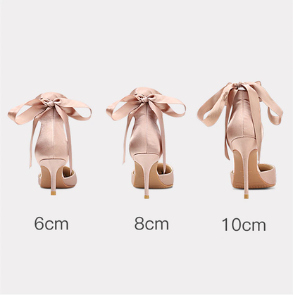 Funki Findz | Shoes | Women's Luxury Satin Bow Tie Stilettos