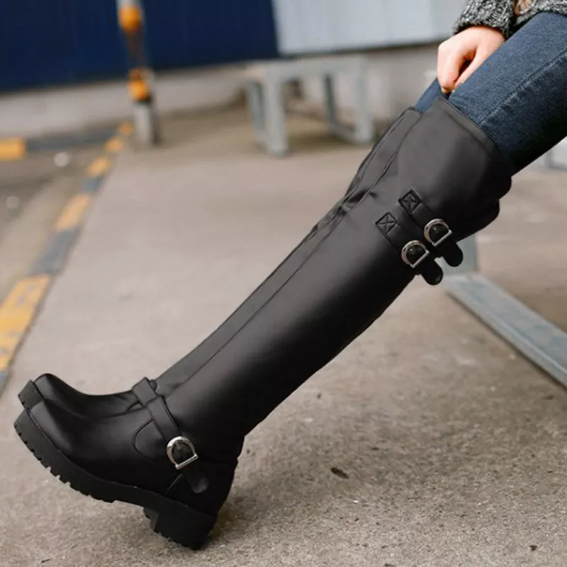Funki Findz | Boots | Women's Winter Over Knee Flat Boots