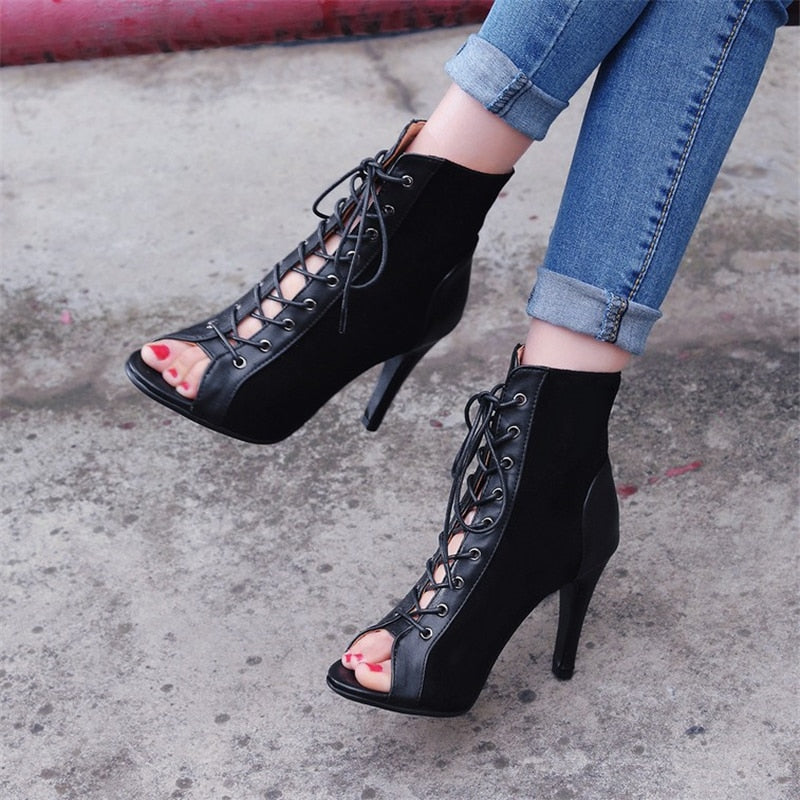 Funki Findz | Boots | Women's Steampunk Lace Up Ankle Boots