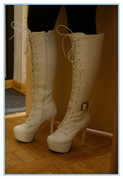 Funki Findz | Boots | Women's Knee-High Chic High Stiletto Boot