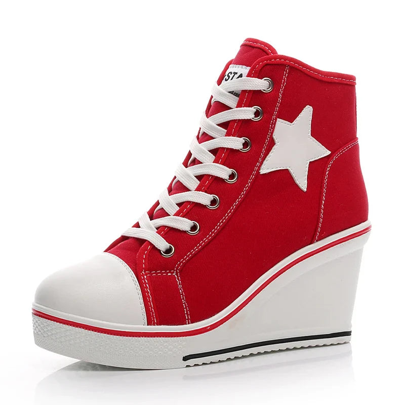 Funki Findz | Boots | Women's Canvas Elevator Platform Sneaker
