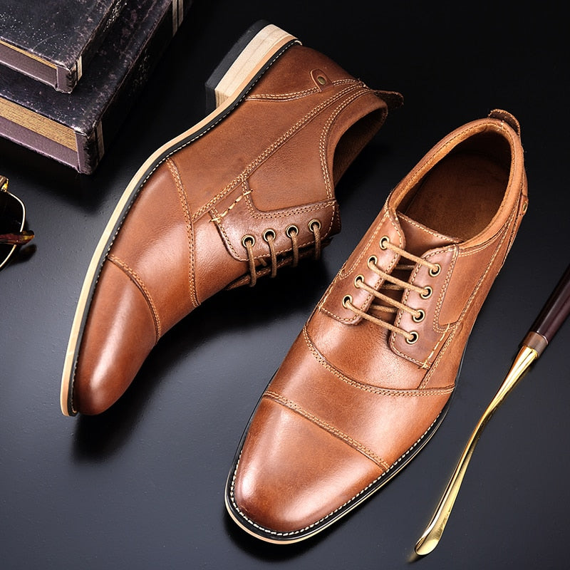 Funki Findz | Shoes | Men's Genuine Leather Derby Dress Shoes