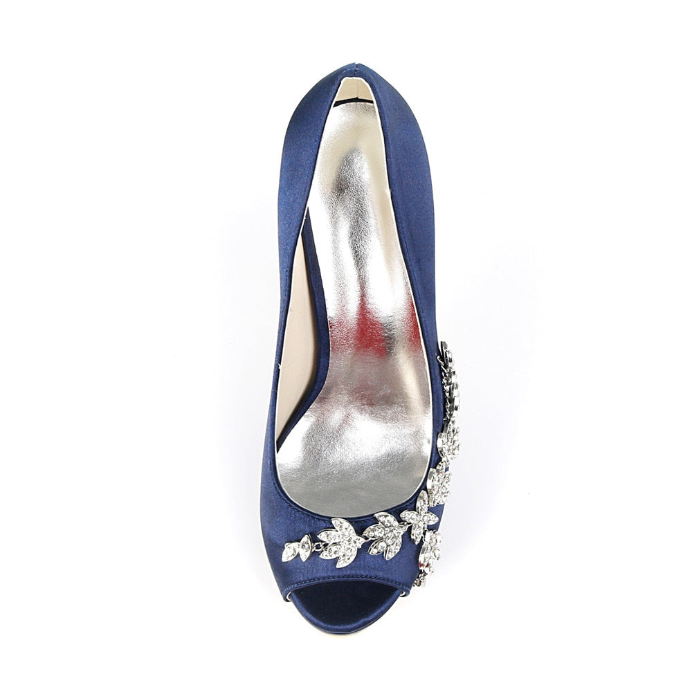 Funki Findz | Shoes | Women's Satin Peep Toe Wedding Shoes