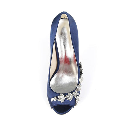 Funki Findz | Shoes | Women's Satin Peep Toe Wedding Shoes