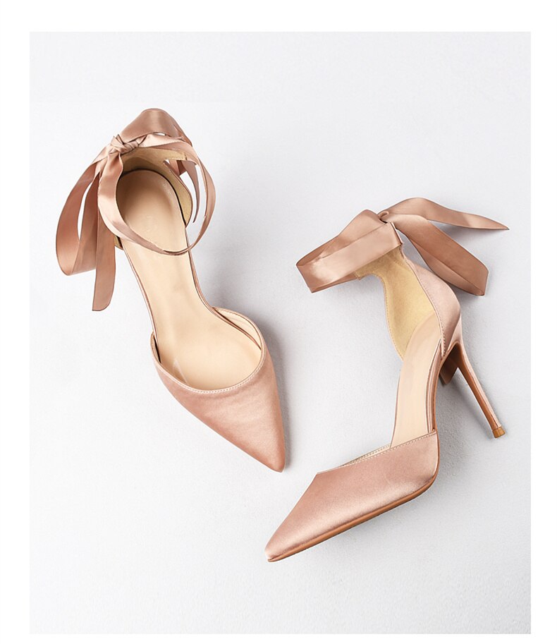 Funki Findz | Shoes | Women's Luxury Satin Bow Tie Stilettos