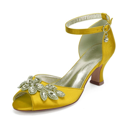 Funki Findz | Shoes | Women's Satin Crystal Wedding Sandals