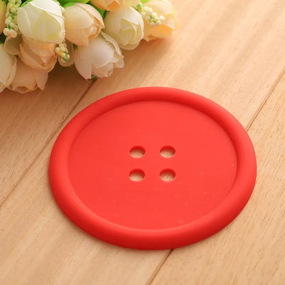 Funki Findz | Coasters | Button Shaped Silicone Coasters 5 Pcs