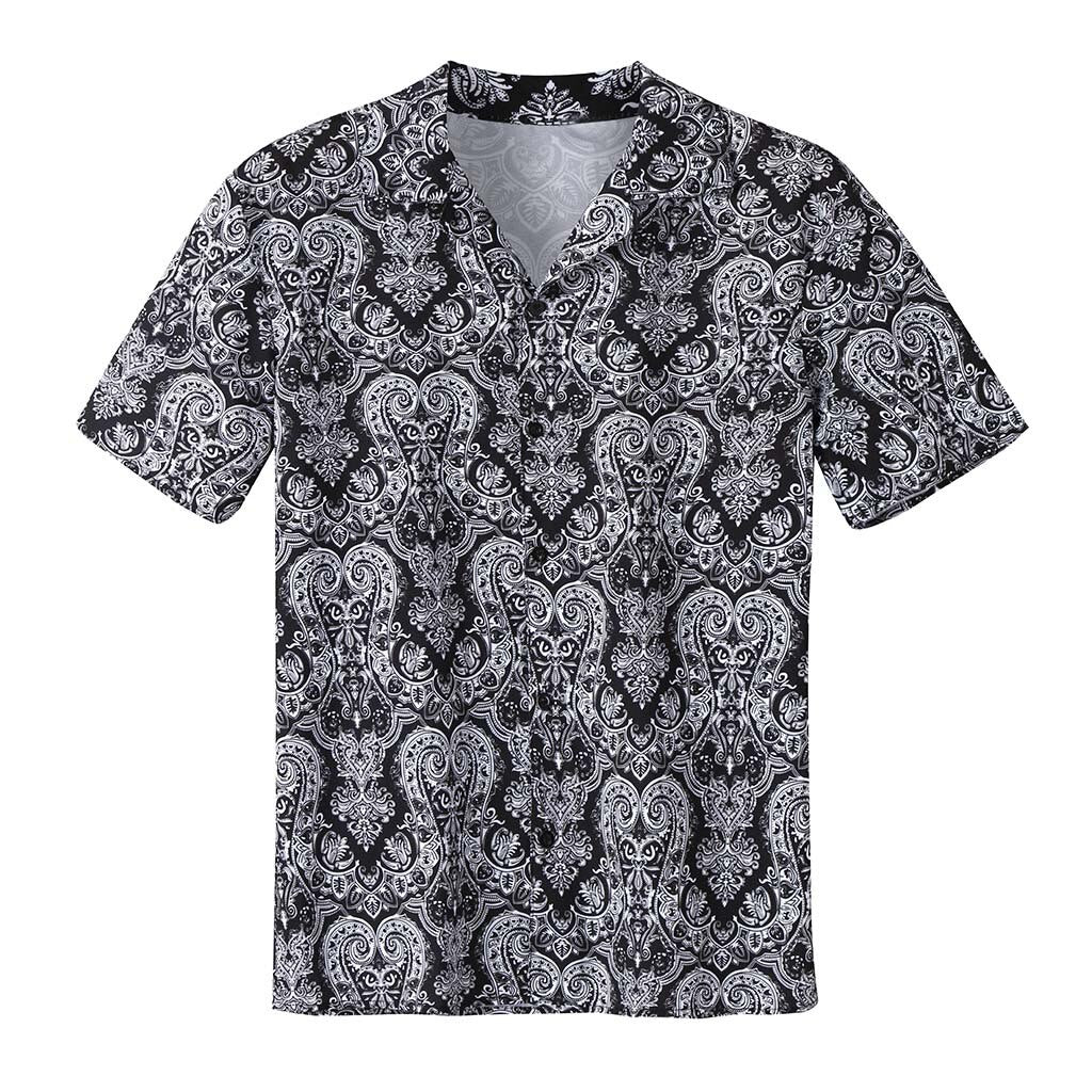 Funki Findz | Shirts | Men's Floral Hipster Short Sleeve Dress Shirt