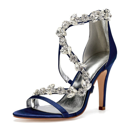 Funki Findz | Shoes | Women's Satin Crystal Bridal Prom Stilettos