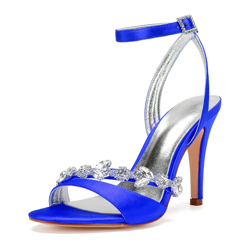 Funki Findz | Shoes | Women's Satin Rhinestones Bridal Stilettos