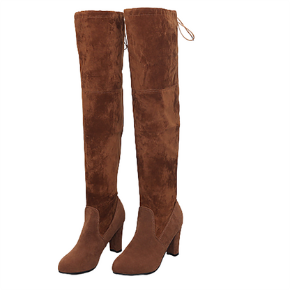 Funki Findz | Boots | Women's Slim Over Knee High Suede Boots