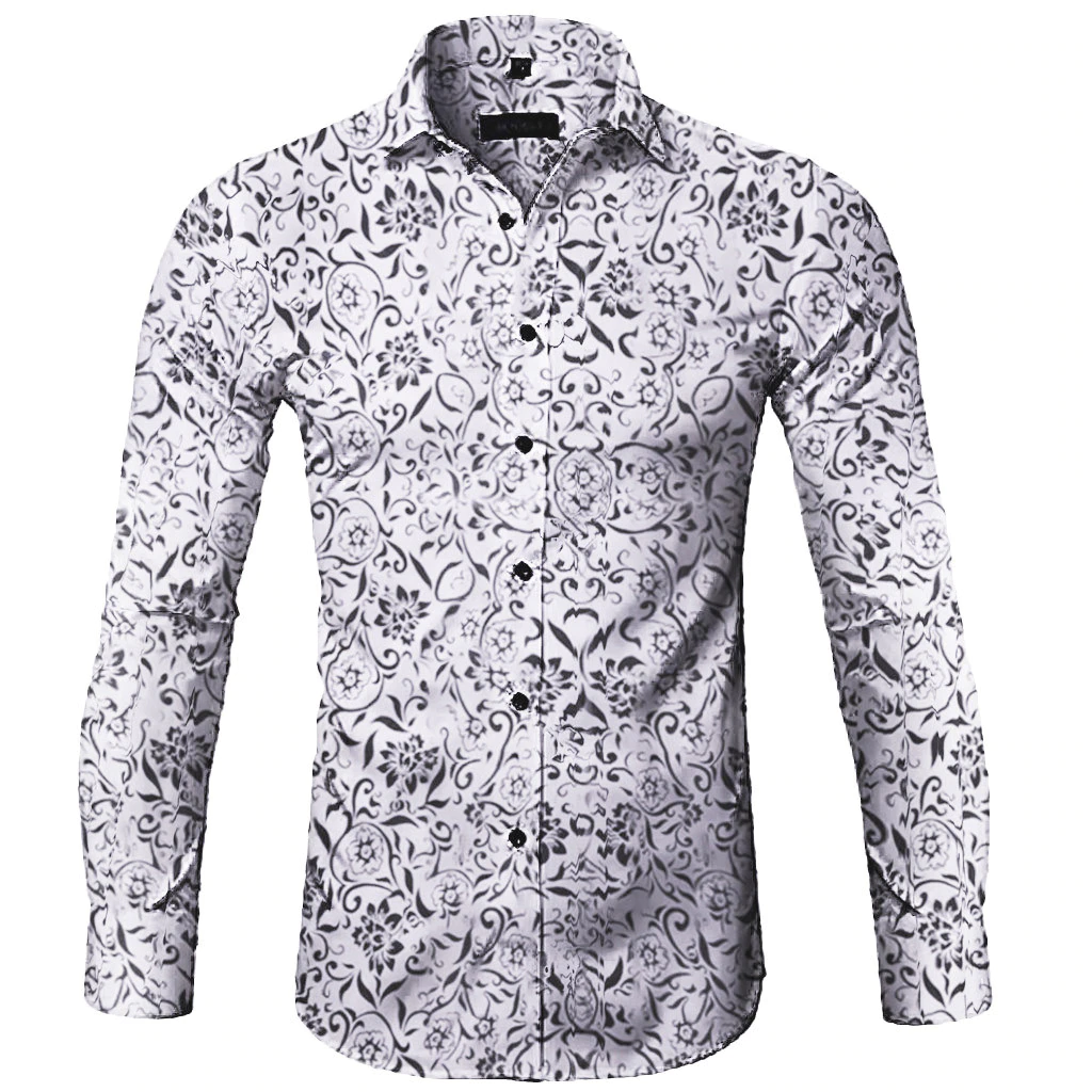 Funki Findz | Shirts | Men's Long Sleeve SlimFit Floral Dress Shirt