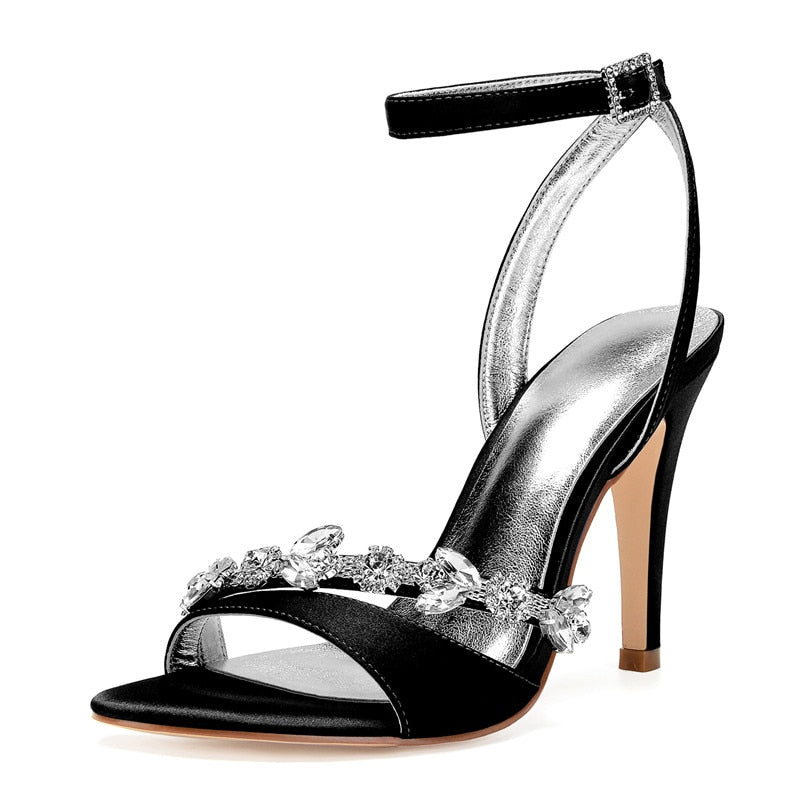 Funki Findz | Shoes | Women's Satin Rhinestones Bridal Stilettos