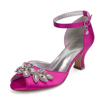 Funki Findz | Shoes | Women's Satin Crystal Wedding Sandals