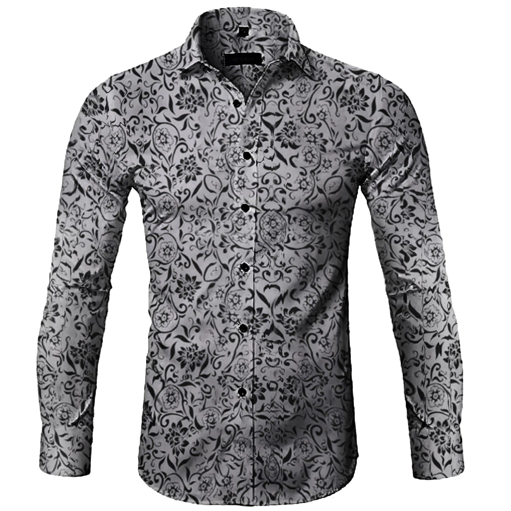 Funki Findz | Shirts | Men's Long Sleeve SlimFit Floral Dress Shirt