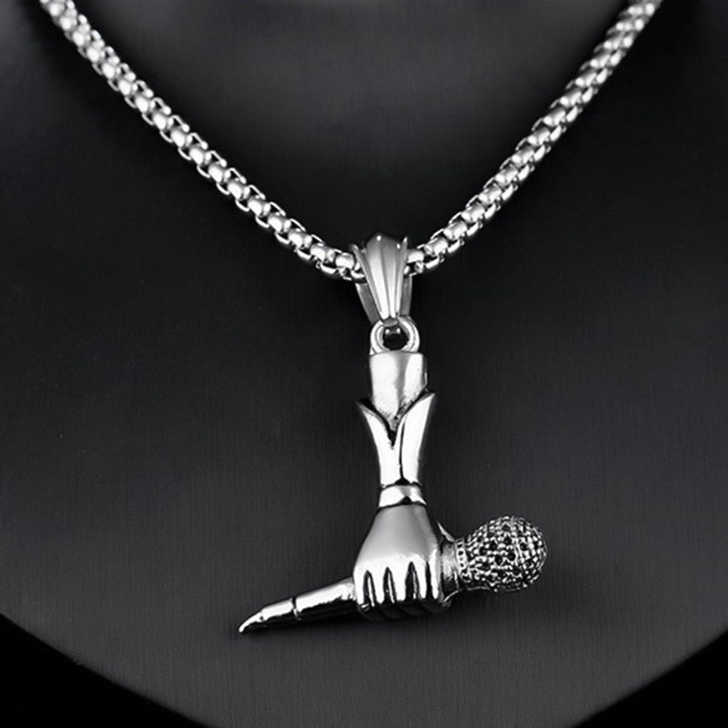 Funki Findz | Necklaces | Unisex Singer Microphone Pendant