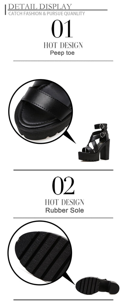 Funki Findz | Shoes | Women's High Gothic Platform Sandals