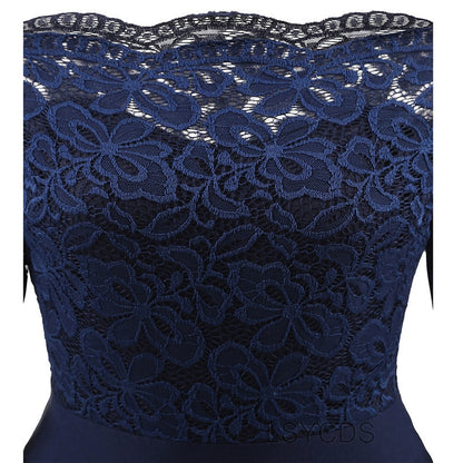Funki Findz | Dresses | Women's Elegant Lace Chiffon Midi Dress