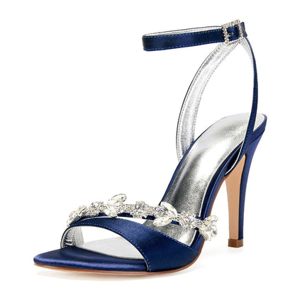Funki Findz | Shoes | Women's Satin Rhinestones Bridal Stilettos