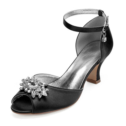 Funki Findz | Shoes | Women's Satin Crystal Wedding Sandals