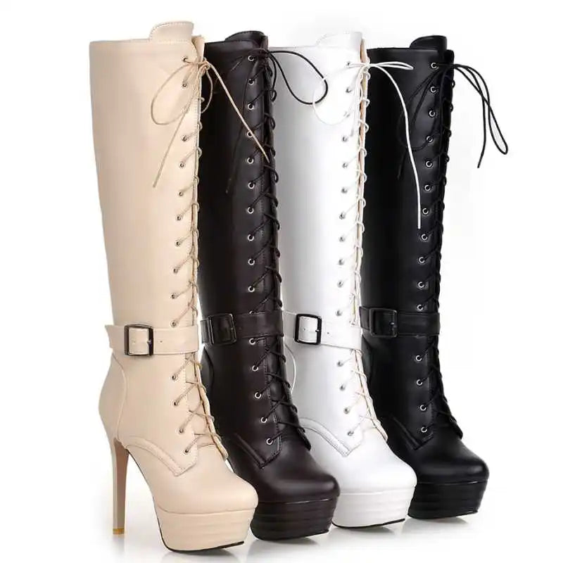 Funki Findz | Boots | Women's Knee-High Chic High Stiletto Boot