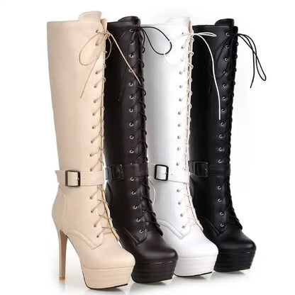 Funki Findz | Boots | Women's Knee-High Chic High Stiletto Boot