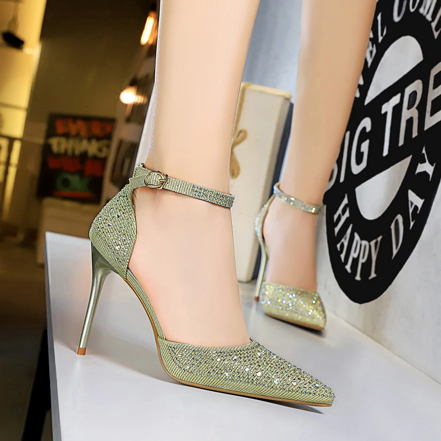 Funki Findz | Shoes | Women's Shiny Rhinestone Designer Heels