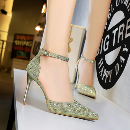 Funki Findz | Shoes | Women's Shiny Rhinestone Designer Heels
