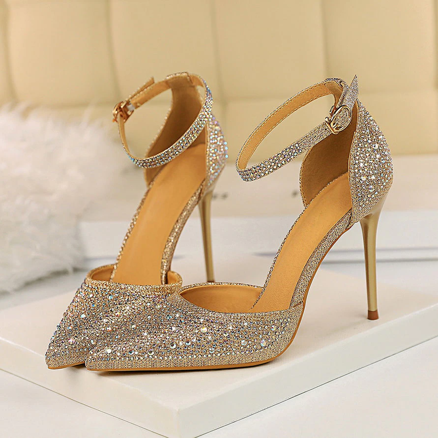 Funki Findz | Shoes | Women's Shiny Rhinestone Designer Heels