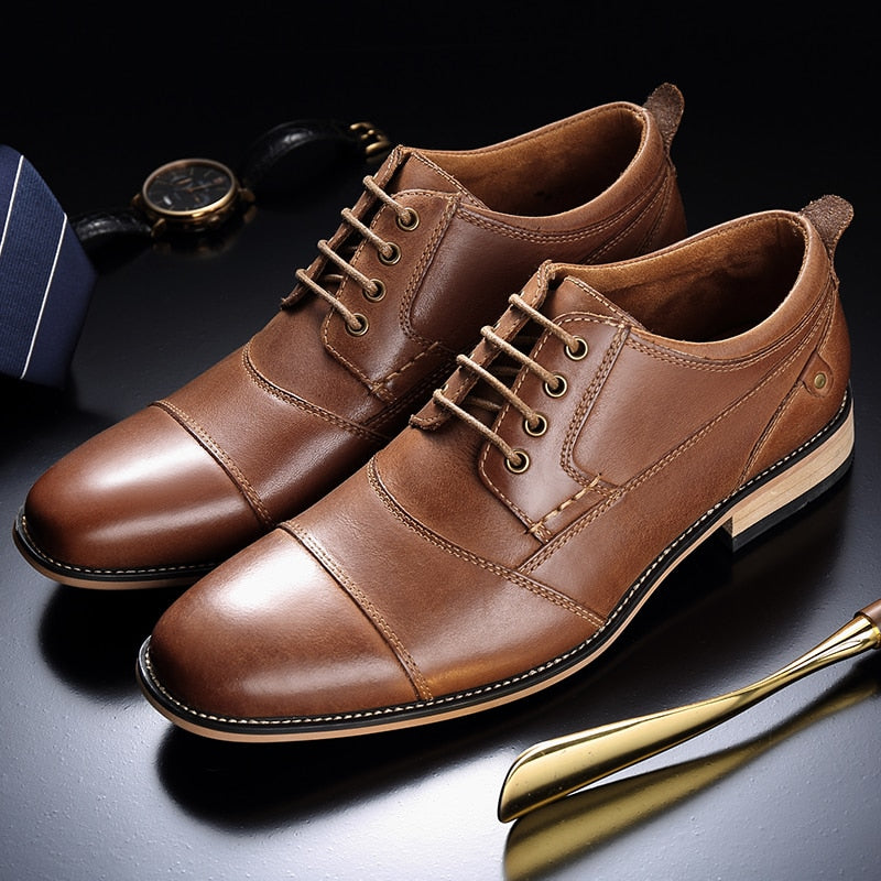 Funki Findz | Shoes | Men's Genuine Leather Derby Dress Shoes