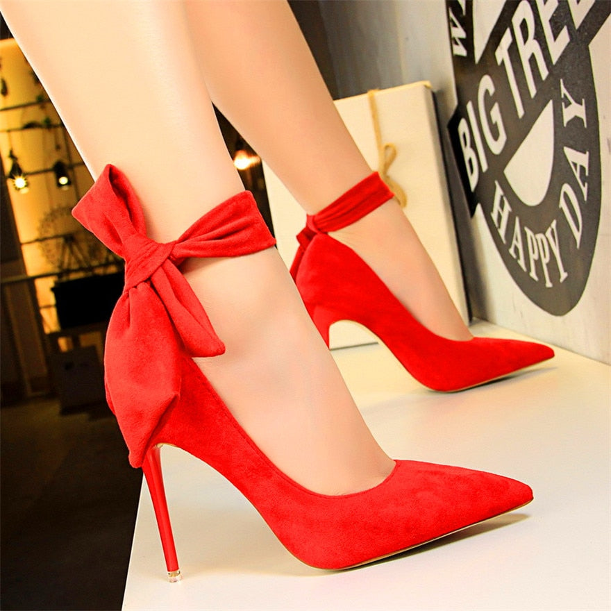Funki Findz | Shoes | Women's Elegant Bow Tie High Heel Pump