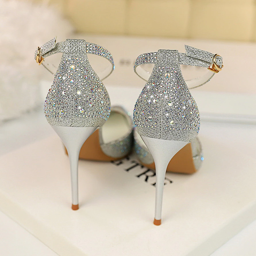 Funki Findz | Shoes | Women's Shiny Rhinestone Designer Heels