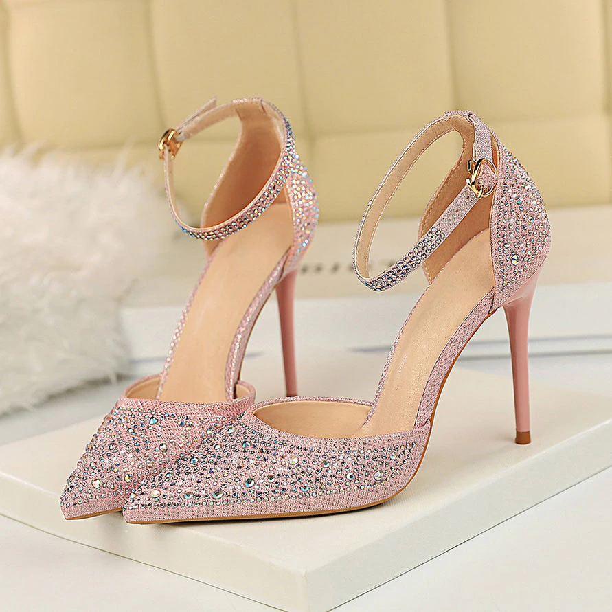 Funki Findz | Shoes | Women's Shiny Rhinestone Designer Heels