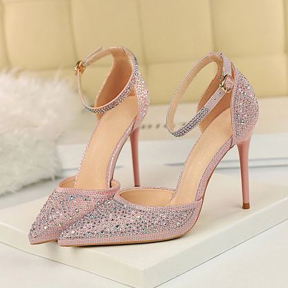 Funki Findz | Shoes | Women's Shiny Rhinestone Designer Heels