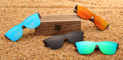 Funki Findz | Sunglasses | Unisex Black Walnut Wood Sunglasses