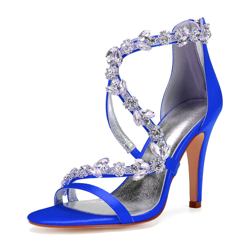 Funki Findz | Shoes | Women's Satin Crystal Bridal Prom Stilettos