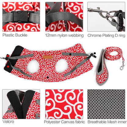 Funki Findz | Pet Harnesses | Cat Harness Walking Lead Vest Set